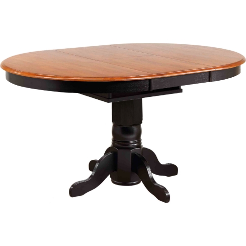 Selections 66" Oval Extension Counter Dining Table in Antique Black & Cherry