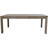 Saunders78" Extension Dining Table in Distressed Brown Acacia Wood