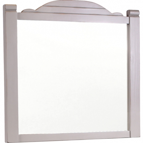 Coastal Charm Mirror in Gray Wood