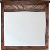 Riviera Mirror in Distressed Walnut Finish