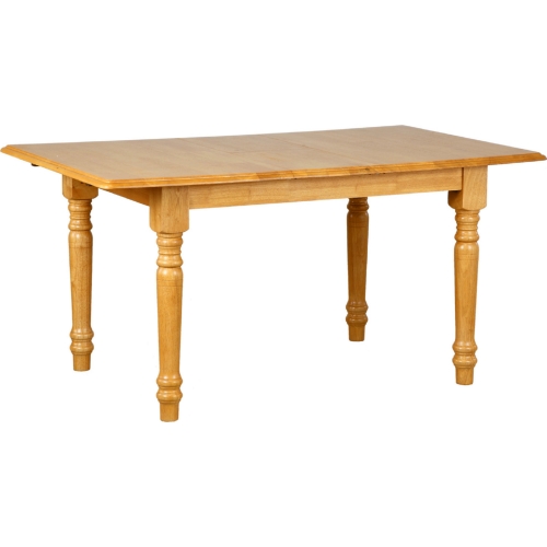 Selections 60" Extension Butterfly Leaf Dining Table in Light Oak Finish Wood