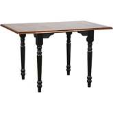 Selections 48" Extension Drop Leaf Dining Table in Antique Black & Cherry