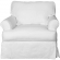 Horizon 3 Piece Slipcovered Sofa Set in White Performance Fabric