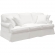 Horizon 3 Piece Slipcovered Sofa Set in White Performance Fabric