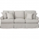 Horizon Replacement Slipcover Only for T-Cushion Sofa in Light Gray Fabric