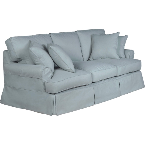 Horizon Replacement Slipcover Only for T-Cushion Sofa in Ocean Blue Performance Fabric