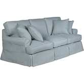 Horizon Replacement Slipcover Only for T-Cushion Sofa in Ocean Blue Performance Fabric