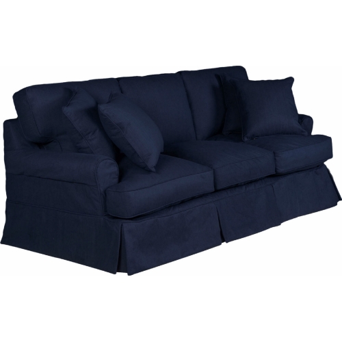 Horizon Replacement Slipcover Only for T-Cushion Sofa in Navy Blue Performance Fabric