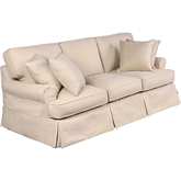 Horizon Replacement Slipcover Only for T-Cushion Sofa in Tan Performance Fabric