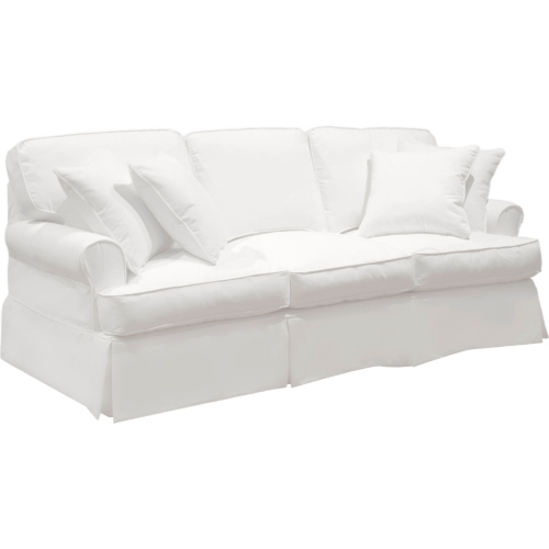 Horizon Replacement Slipcover Only for T-Cushion Sofa in Warm White Fabric