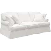 Horizon Replacement Slipcover Only for T-Cushion Sofa in Warm White Fabric