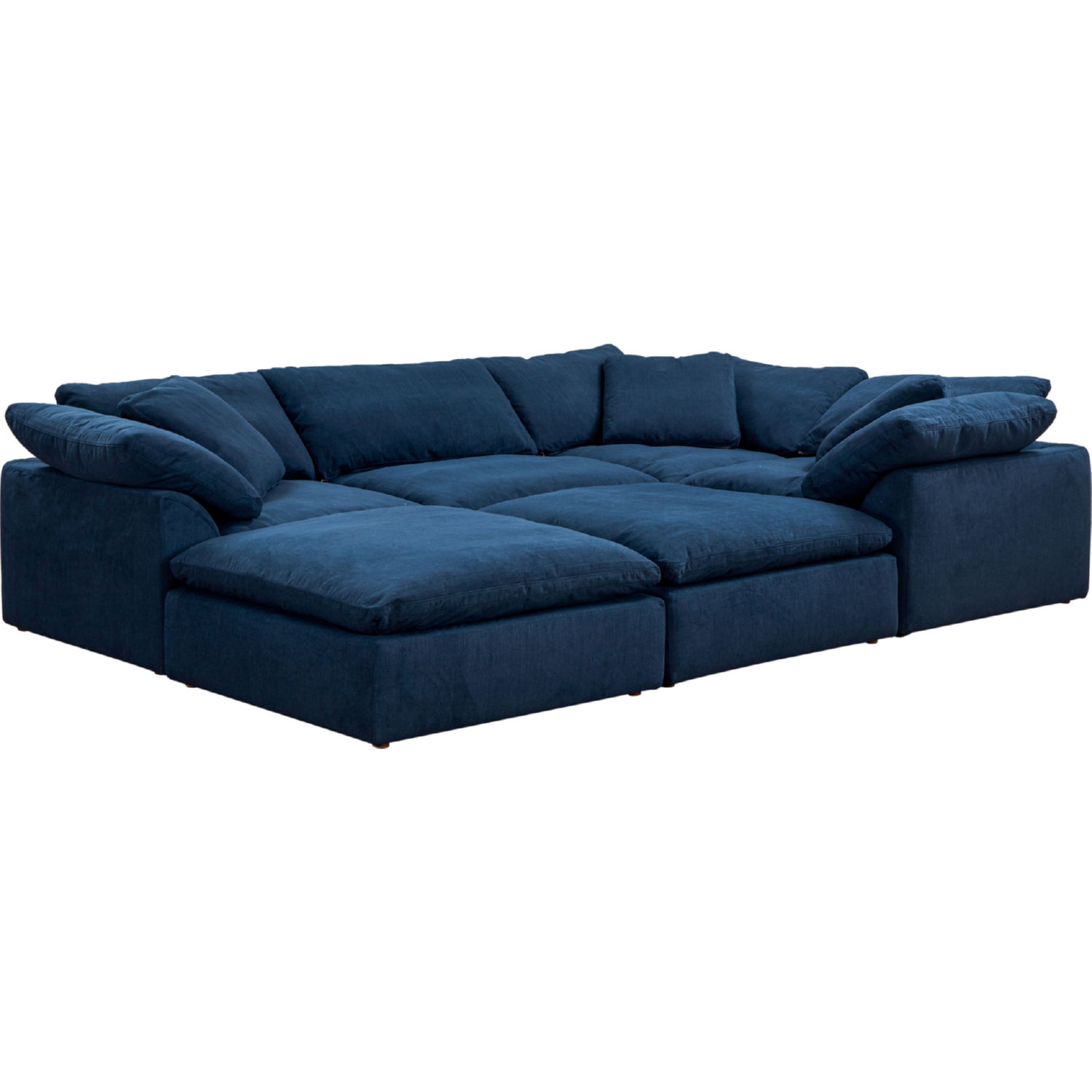 Sunset SU-1458-49-3C-1A-2O Comfy Puff 6 Piece Slipcovered Modular