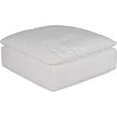 Comfy Puff Slipcover Only for Square Modular Ottoman in White Performance Fabric