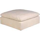 Comfy Puff Slipcover Only for Square Modular Ottoman in Tan Performance Fabric