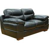 Jayson Loveseat in Black Top Grain Leather