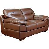 Jayson Loveseat in Chestnut Brown Top Grain Leather