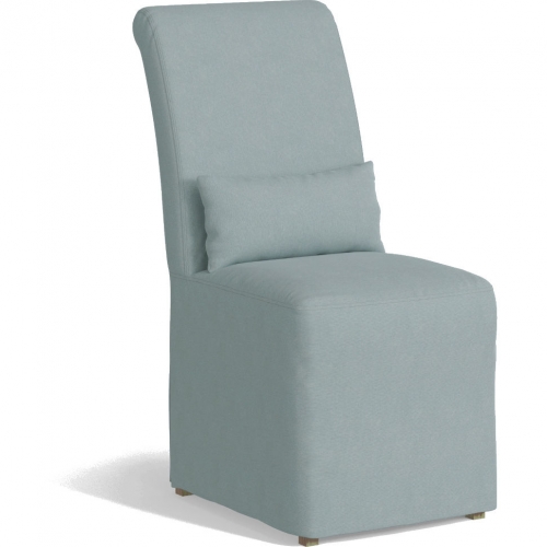 Newport Slipcovered Dining Chair in Ocean Blue Fabric