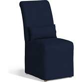 Newport Slipcovered Dining Chair in Navy Blue Fabric