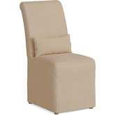 Newport Slipcovered Dining Chair in Tan Fabric