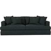 Newport Slipcover Only for Recessed Fin Arm 94" Sofa in Dark Gray Performance Fabric