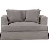 Newport Slipcover Only for Chair & A Half in Gray Performance Fabric