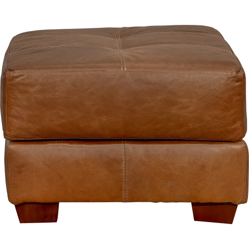 5497 Chair Ottoman in Sunset Brown Top Grain Leather