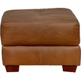 5497 Chair Ottoman in Sunset Brown Top Grain Leather