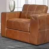 5497 Accent Chair in Sunset Brown Top Grain Leather