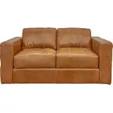 5497 Loveseat in Sunset Brown Top Grain Leather