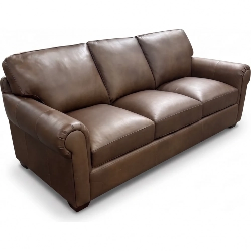 8850 Sofa in Poncho Cashew Brown Top Grain Leather