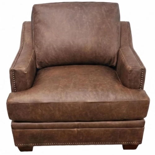 9397 Accent Armchair in Ancient Brown Top Grain Leather