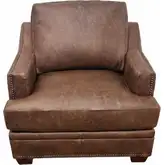 9397 Accent Armchair in Ancient Brown Top Grain Leather