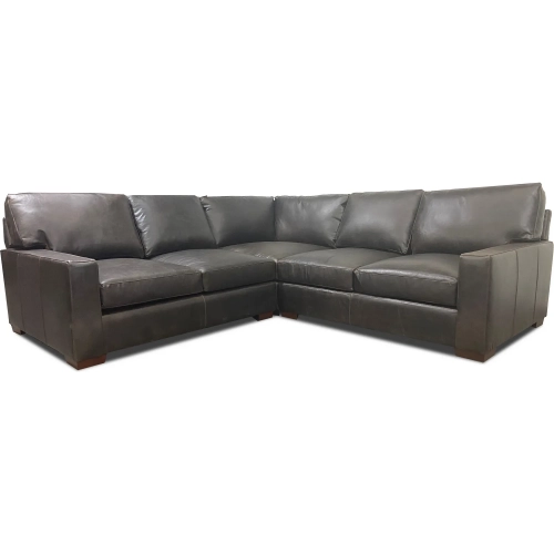 9945 3 Piece Sectional Sofa in Java Ancient Brown Top Grain Leather