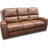 M100 Power Recline Sofa in Bourbon Brown Top Grain Leather