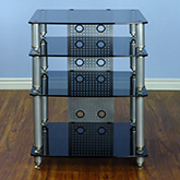 36001 Series Professional Audio Rack in Silver w/ Black Tempered Glass