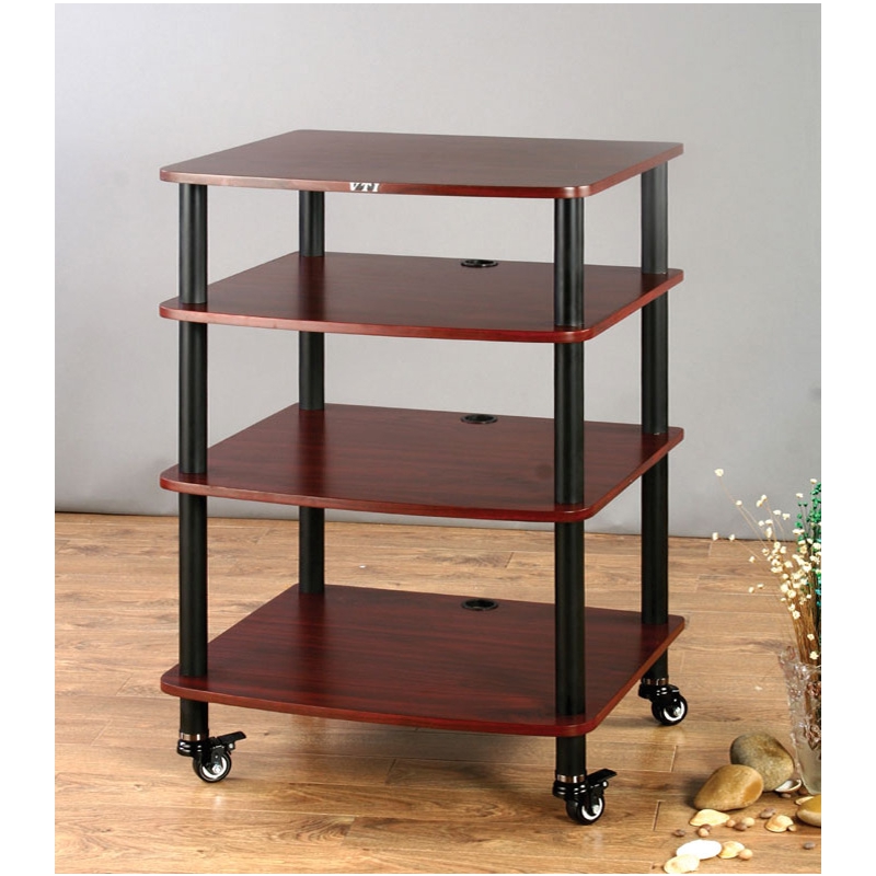 VTI AR404 AR Series 4 Shelf Audio Rack w/ Casters in Multiple Finishes