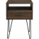 18" Modern Single Drawer Hairpin Leg Side Table in Dark Walnut