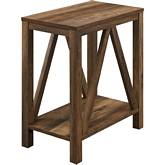 Narrow A Frame Side Table in Reclaimed Barnwood