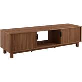 Arundo 58" 2 Reeded Door TV Stand in Mocha Finish