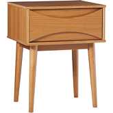 Atticus 20" 1 Drawer Nightstand in Caramel Finish Wood