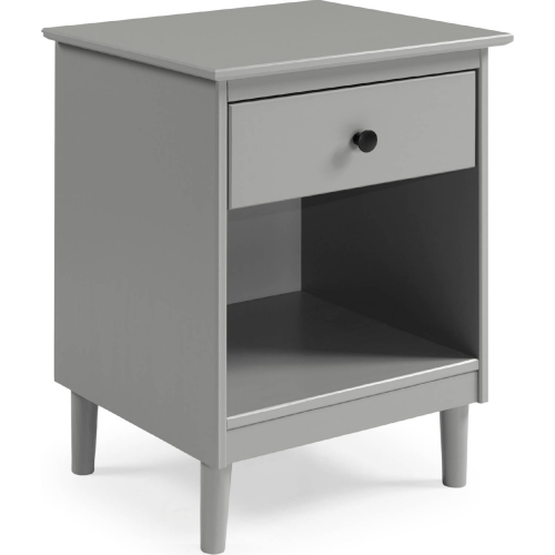 Spencer 1 Drawer Solid Wood Nightstand in Grey