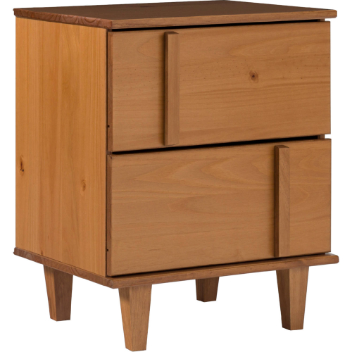 Bronx 20" Solid Wood Nightstand in Caramel Finish