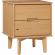 Sloane 2 Drawer Groove Handle Wood Nightstand in Natural Pine