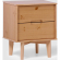 Sloane 2 Drawer Groove Handle Wood Nightstand in Natural Pine
