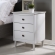 Modern 3 Drawer Nightstand in White Finish