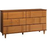Bronx 60" Dresser in Caramel Finish Wood
