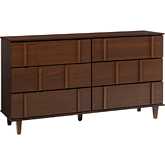 Bronx 60" Dresser in Walnut Finish Wood