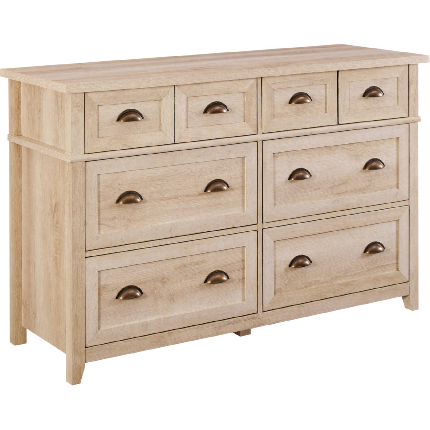 Odette Transitional Farmhouse Dresser Collection, Dresser / White Oak