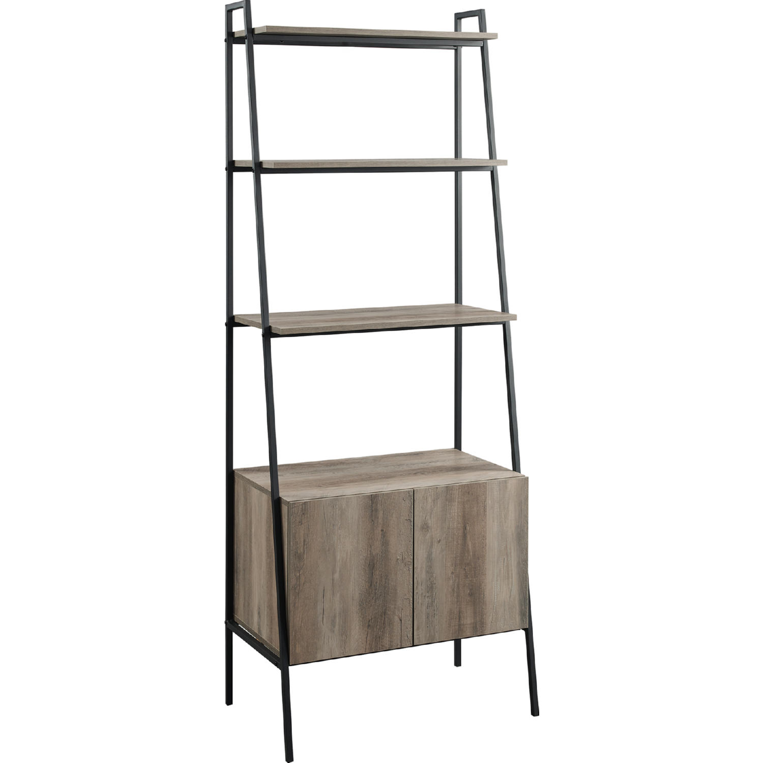 Walker Edison 72" Industrial Wood Ladder Bookcase