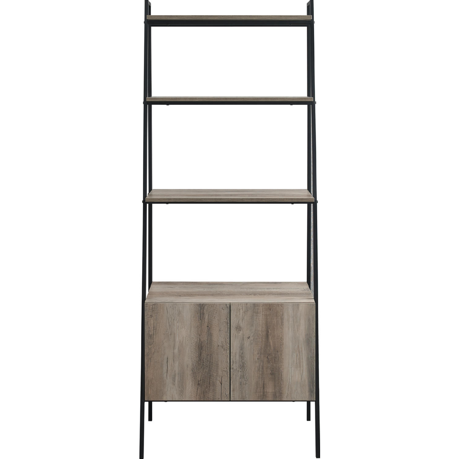 Walker Edison 72" Industrial Wood Ladder Bookcase - Thumbnail 3